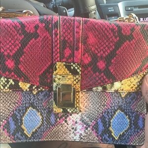 Aldo Snakeskin Multicolored Pattern  Bag